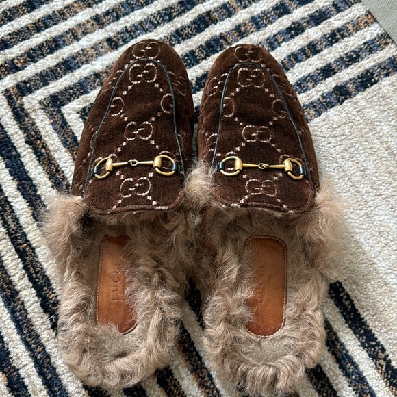 GUCCI VELVET MULES - Picture 4 of 8